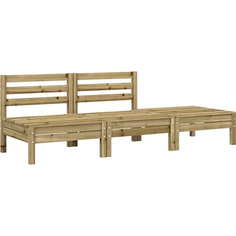 Gartenbank 3 Plätze aus imprägniertem Kiefernholz