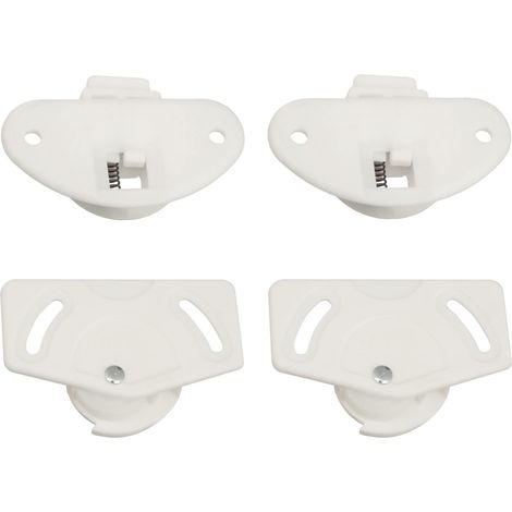 2x Ruote Rulli per ante scorrevoli carrello guida plastica scorrevole porte armadio, Bianco (1/4)
