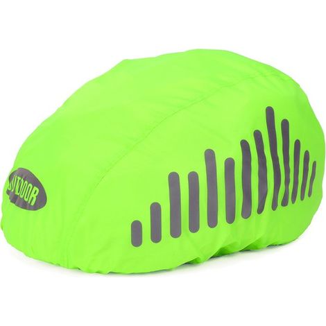 Lot de 2 housses de casque de vélo imperméables, réfléchissantes, avec boucles réglables, capuchons anti-poussière, housses de pluie, adaptées aux enfants et aux adultes, haute visibilité, vert fluore (1/5)