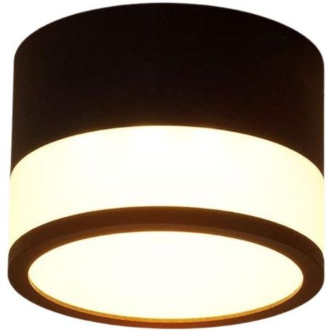 Plafonnier LED - 12 W - 3000 K - Ø10 cm - Aluminium - Blanc Chaud - Pour Salon Couloir Chambre Salle À Manger Cuisine - 1 Pièce (1/5)
