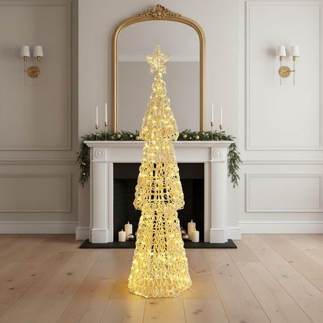 Cono decorativo "Zoe" con MicroLed classic decorazione natalizia, da 100 cm