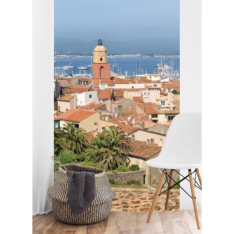 Papier peint Saint-Tropez, 250 cm X 150 cm - Photo panoramique de la ville (1/2)