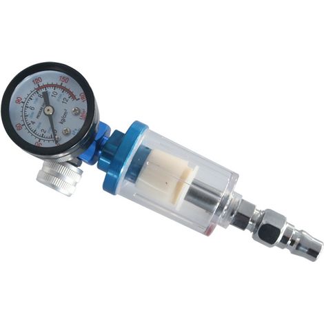 Pistola a spruzzo pneumatica, regolatore dell'aria per spruzzatore pneumatico, manometro + filtro separatore filtro olio