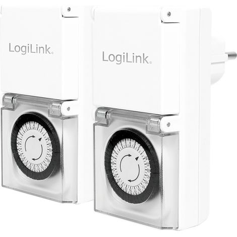Minuterie analogique 24 h IP44 externe, interrupteur 16 A, 2 unités (1/5)