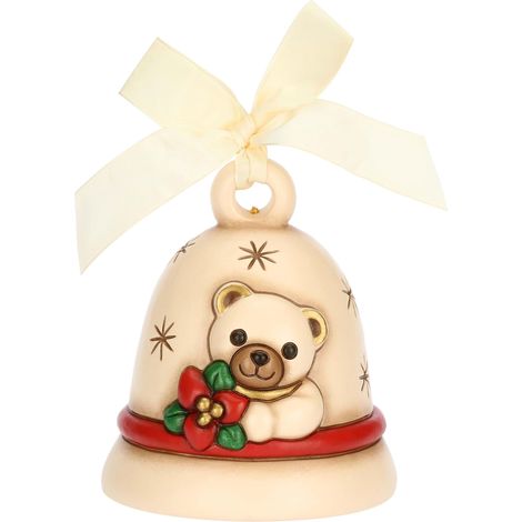 THUN, Campanella con Teddy, Limited Edition 2024 in Ceramica di Alta Qualità, Collezione Natale, Arredamento da Collezione, Idea Regalo per Natale, 10,5 x 10,6 x 12,1 cm (1/3)