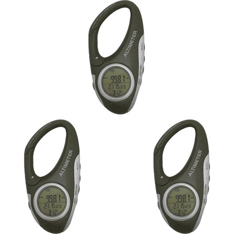 3X AltimèTre ÉLectronique Mousqueton AltimèTre ThermomèTre Portable PêChe en Plein Air Mode PréVision MéTéO Compteur Gadget ExtéRieur (1/5)