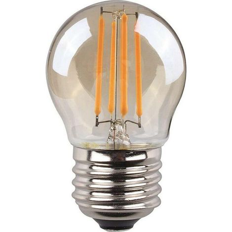 Ampoule Sphérique à Filament Led Vintage Verre E27 4.5w 350lm 2000k Lumière Chaude ø4.5x7.8cm