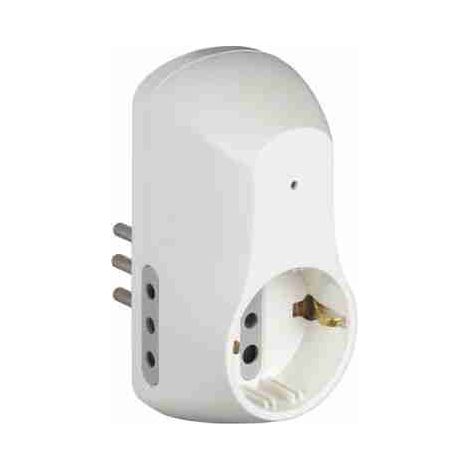 BTIS3610DF Adattatore presa italiana/tedesca con salvafulmine - bianco