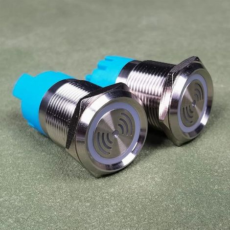 Stück DC 12V 19mm Alarmsummer mit Blinklicht 90dB Indikator-Blinksummer, für elektrische Schaltschränke, DIY-Projekte (rote LED) (1/5)