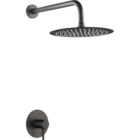 Set incasso 1 via monocomando Monza con soffione finitura gun metal spazzolato [ IMEX® ] (1/3)
