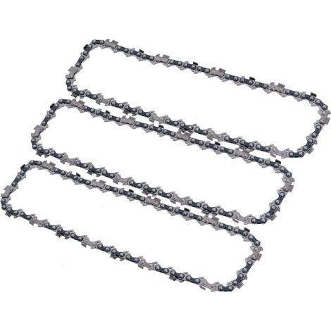 Lot de 3 chaînes et 1 Guide pour tronçoneuse sur perche, 40 maillons et Guide de 29cm, compatible avec Ryobi, Husqvarna, Makita et autres (1/5)