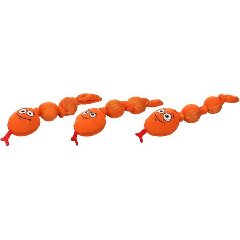 Jouet pour Chien Serpent Emoji Orange S – 47x10,5x7cm – Peluche en Textile Souple pour Jeu, Câlin et Réconfort - Amusant, Doux et Adapté à Toutes Tailles - Pas de Choix Possible (1/3)