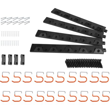 Système de rangement mural pour garage de 162,5 cm (64 po) avec support pour outils de jardin et porte-outils pour la maison (1/5)