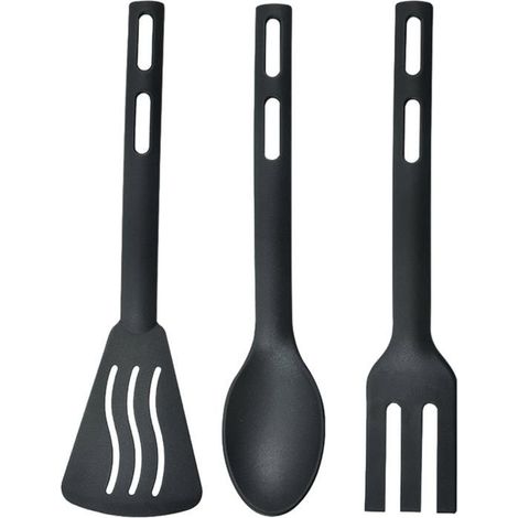Nylon-Löffel- und Pfannenwender-Set, Küchenutensilien, ergonomische, kratzfeste Back- und Kochutensilien