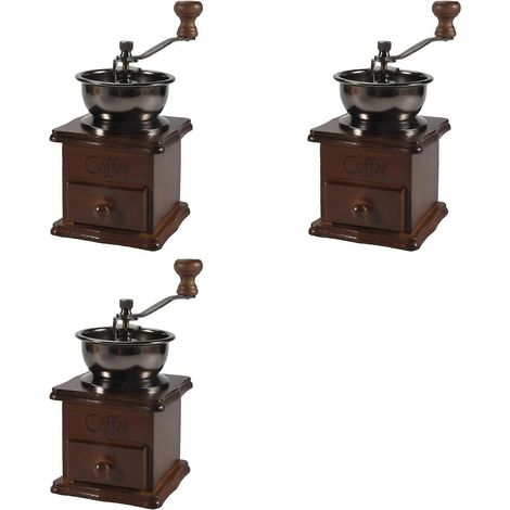 Moulin à café manuel en bois avec mouture réglable pour expresso, cafetière à piston et café filtre, idéal pour la maison, le bureau et les voyages.-AquaForge (1/5)
