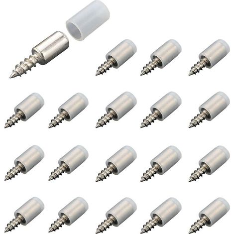 20 selbstschneidende Schrauben, selbstschneidende Schrauben für Laminatschrankträger, Regalträgerschrauben mit Antirutschhülse, selbstschneidende Schrauben für Schrankmöbel (1/5)