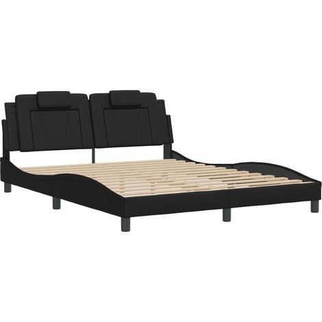 vidaXL Giroletto Viana senza Materasso Nero 160x200 cm in Similpelle (1/4)