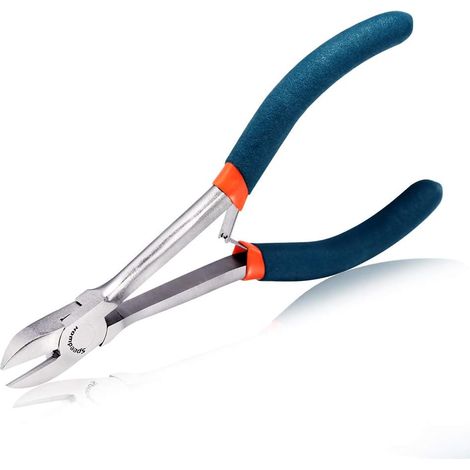 Pince coupante latérale longue portée de 15,2 cm mini pince coupante pour fil fin - Effet de levier élevé - Réduit les efforts - Micro coupe-fil de précision pour atteindre les espaces (1/5)