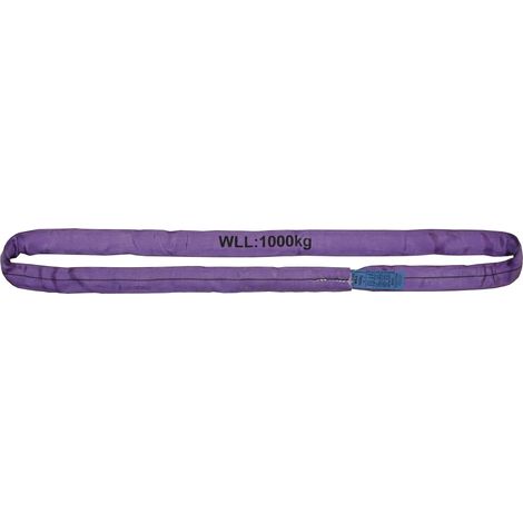 Eslinga  redonda  DIN  EN  1492-2  perímetro  2m  violeta  capacidad  carga  simple  1000kg  TECWERK (1/3)