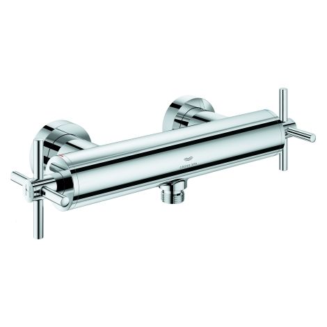 2-Griff-Brausebatt. Atrio 26895 Wandmontage Kreuz-Griff chrom (1/4)