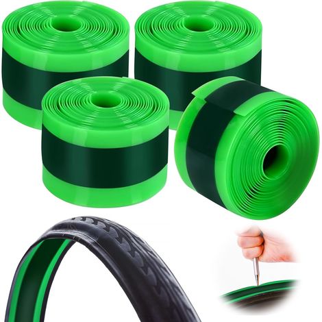 4 rivestimenti per pneumatici per bici, rivestimenti per pneumatici per bici,confezione da 4 strisce protettive antiforatura, striscia antiforatura di lunga durata per pneumatici da mountain bike e bi (1/5)
