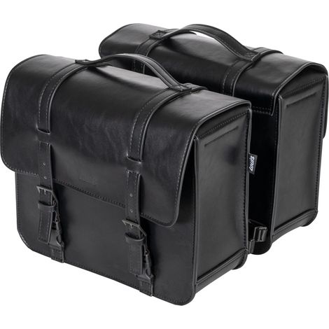 Borse laterali in pelle, borsa da moto in pelle, bauletto, 2x12L