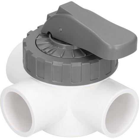 Vanne 3 voies pour piscine, distributeur spa, raccord de remplacement V40-3A, accessoire filtration, PVC, connexion 50mm, étanche, pour système de circulation d'eau. (1/5)