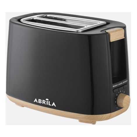 Tostador pan ulla 750w negro/haya 7niv.tostado,descongelacion, apagado automatico,2ranuras,.recogemigas,17x26,5x15cm