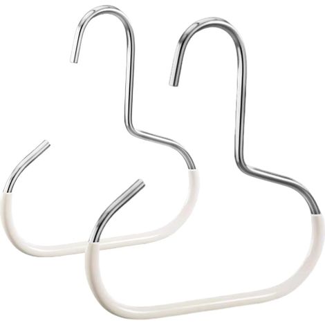Set di 2 organizer per cappelli da baseball, appendiabiti per cappelli, borse, grucce in acciaio inox per armadio