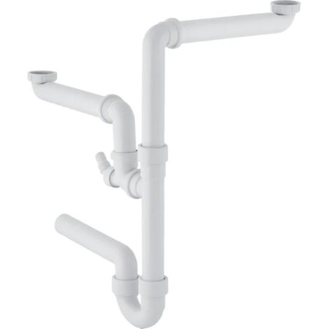 SIFONE 2 VIE SENZA PILETTA ATTACCO LAVASTOVIGLIE PER LAVELLO IN ACCIAIO 11/2X40   GEBERIT
