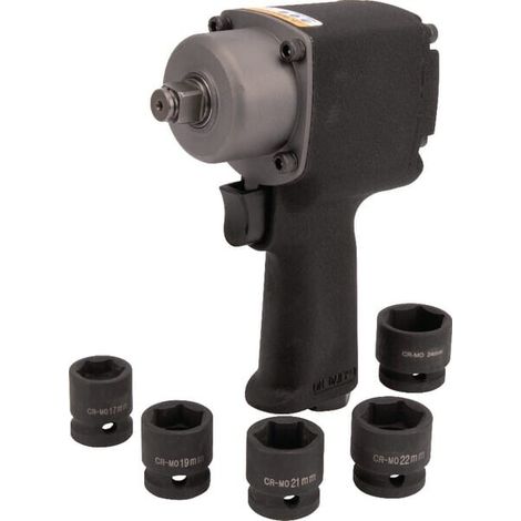 Juego de 5 llaves de impacto neum谩ticas'1/2" 680 Nm tipo Super Mini UNIVERSAL 1919101205KR (1/3)