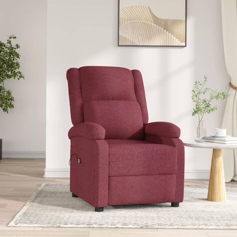 Fauteuil Relax inclinable électrique- Fauteuil inclinable de Salon Rouge bordeaux Tissu -BV85964 (1/5)