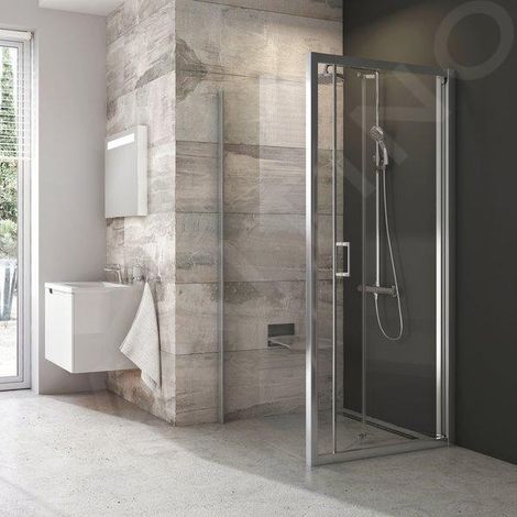 Ravak Blix - Paroi de douche BLPSZ-90, 880-900 mm, aluminium brillant/verre clair X93H70C00Z1 (1/3)