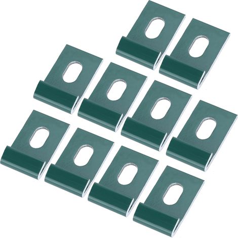 10 pièces/pièces de fixation pour base de serre, crochets de base en aluminium argenté, verts (1/5)