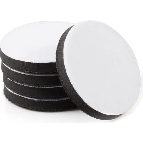 Packung mit 5 weichen Schaumstoff-Schleifpads, 10,2 cm, mit Klettverschluss auf der Rückseite für unebene Oberflächen (1/5)