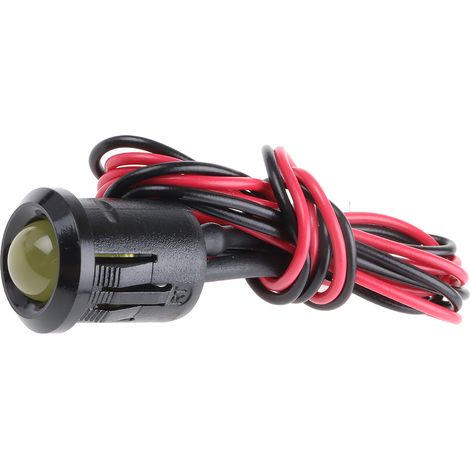Voyant LED lumineux Jaune RS PRO, dia. 12mm, 24V c.c. ( Prix pour 1 )