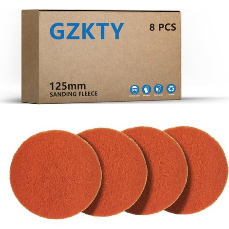 Schleifvliese 125 mm Klett Körnung Exzenterschleifer P600-700 8 Stück (1/5)
