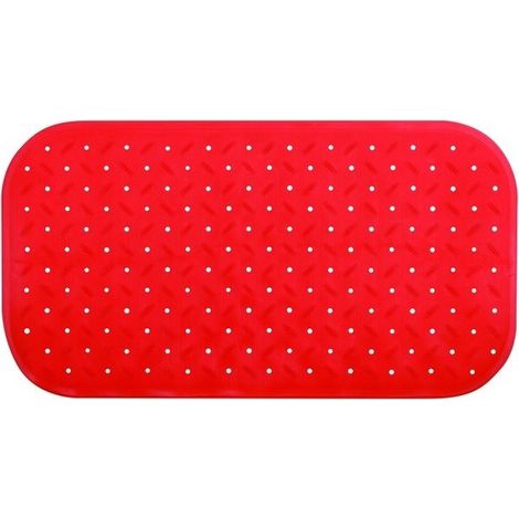 tapis Fond de baignoire antidérapant Caoutchouc CLASS 36x65cm Rouge MSV