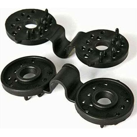 Lot de 10 œillets noirs - Idéal pour la fixation à votre jardin, terrasse et balcon - Protection contre le vent et les regards indiscrets-- (1/4)