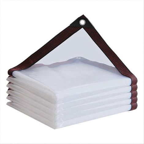 Bâche imperméable 2x2m - Couverture transparente résistante, protection extérieure robuste, bâche lourde usage multiple, abri polyvalent pour chantier et jardin. (1/5)