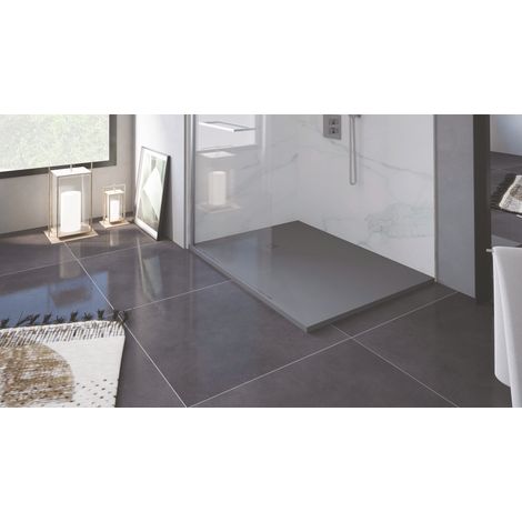 ONDEE - Plato de ducha NOLA 3 - Puede cortarse - 90x140x3cm - Resina - Antracita (1/5)