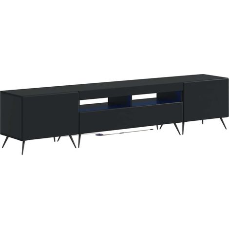 Maison Exclusive - Mobile TV LED a 5 pezzi Nero Legno ingegnerizzato (1/5)