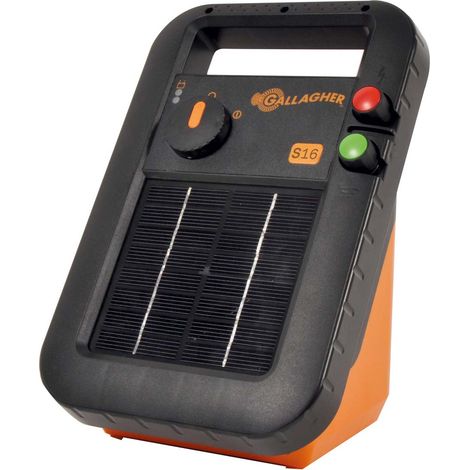 Elettrificatore solare S16 con batteria inclusa per recinti fino 1,5 km per cavalli, bestiame, maiali, cani e gatti (1/3)