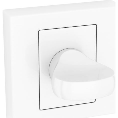 Kurzes quadratisches Toilettenschild Weiß QUBIK