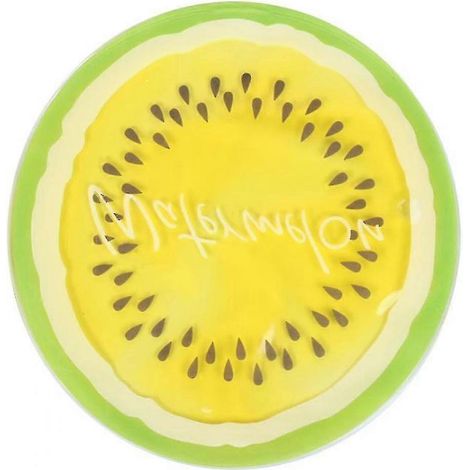 Tapis rafraîchissant transparent pour fruits, tapis de glace rond en gel (jaune, 3636cm)