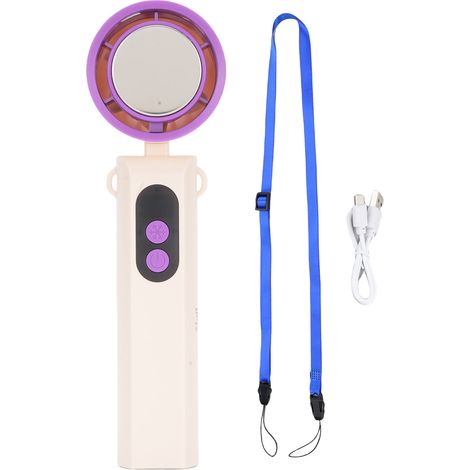 Handheld Fan with Ice Cooler USB Rechargeable Long Battery Life Digital Display High Speed Hand Fan for Indoor Outdoor Roseate (1/5)