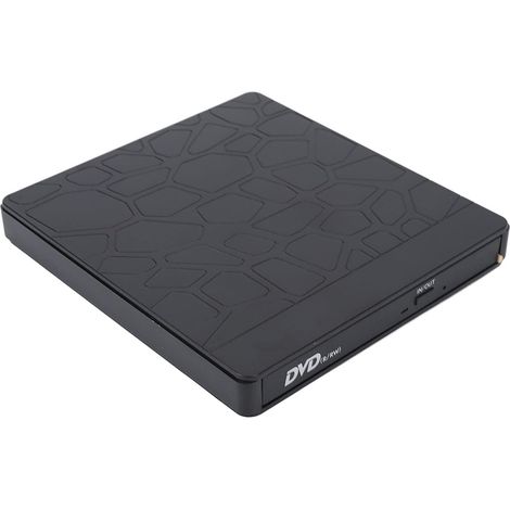 Lecteur CD DVD Externe, Lecteur Optique Portable USB Type C Carte Intégrée Graveur CD DVD VCD pour Ordinateurs Portables, Ordinateurs de Bureau, Ordinateurs iOS, Plug and Play (1/5)