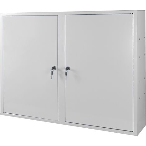 ADB Werkzeugwandschrank mit 2 Türen 3 Fachboden Grau RAL7035/7035 Hängeschrank (1/4)
