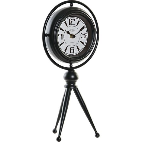 Horloge sur pieds rétro en métal noir (1/3)