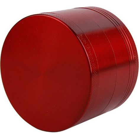 4-lagige Gewürzmühle aus Zinklegierung, 40 mm Metall-Kräuter- und Tabakmühle für den Hausgebrauch, rot (1/5)